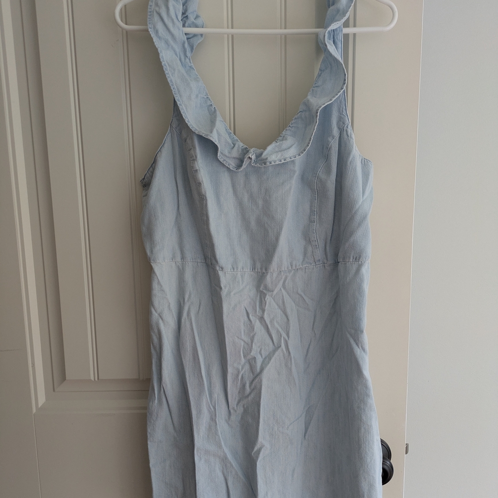 Old Navy Flutter Straps Jean Mini Dress
